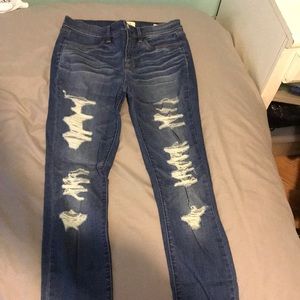skinny legged ripped jeans